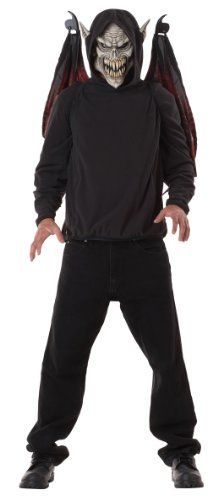 California Costumes Vampire Mask And Wings, Black/Red, One Size