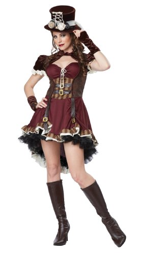California Costumes Women’s Steampunk Girl Adult, Burgundy/Brown, X-Large