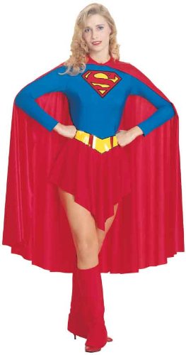 DC Comics Deluxe Supergirl Costume, Red/Blue, Medium