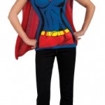 DC-Comics-Super-Girl-T-Shirt-With-Cape-Blue-Medium-Costume-0