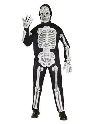 EVA Skeleton Adult Halloween Costume Size 42-44 Large