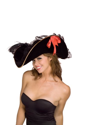 Rubie’s Costume Buccaneer Hat Costume, Black, One Size