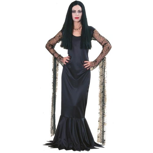 Rubie’s Costume Co Women’s The Addams Family Morticia Costume, Black, Medium