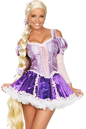 3WISHES ‘Tower Beauty Costume’ Sexy Fairy Tale Princess Costumes for Women