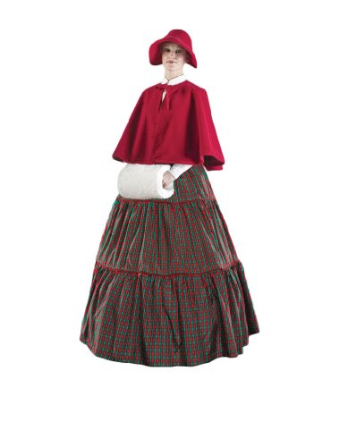 Womens-Red-Caroler-Dress-Theater-Costume-S-0