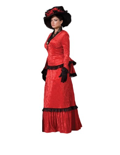 Womens-Red-Victorian-Sadie-Dress-Theater-Costume-L-0
